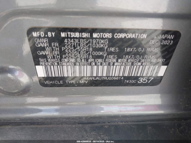 2024 MITSUBISHI OUTLANDER SPORT JA4ARUAU7RU005814 Photo 8