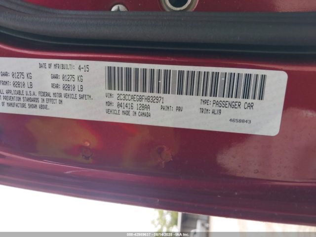 2015 CHRYSLER 300C 2C3CCAEG8FH832971 Photo 8