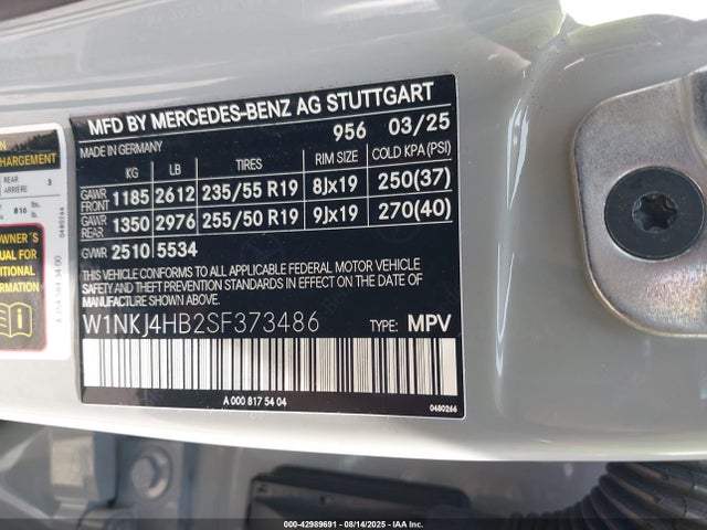 W1NKJ4HB2SF373486 Mercedes-Benz m254