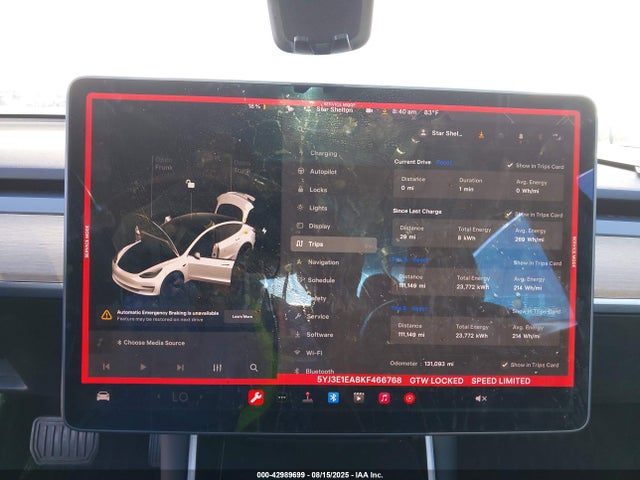 Tesla Model 3 Long Range/mid Range/standard Range/standard Range Plus 2019 5YJ3E1EA8KF466768 Image 25