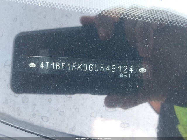 Toyota 2ar-fe 2016 4T1BF1FK0GU546124 Image 9