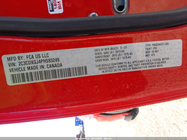 2C3CDXGJ4PH593249 Dodge 2023