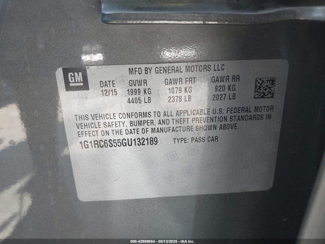 1G1RC6S55GU132189 Chevrolet l3a - di, vvt, hybrid, gen 1