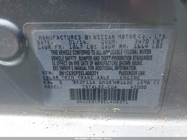 Nissan 2014 2014 3N1CE2CP2EL408371 Image 9