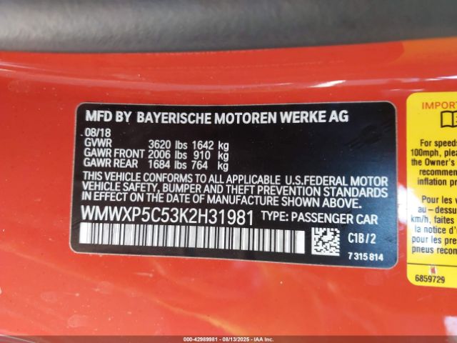 2019 MINI HARDTOP WMWXP5C53K2H31981 Photo 8