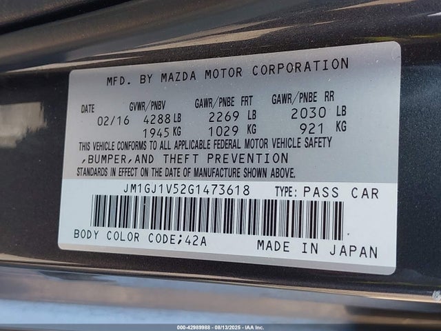 JM1GJ1V52G1473618 Mazda py