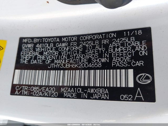 Lexus m20a-fks 2019 JTHY3JBH6K2004658 Image 9