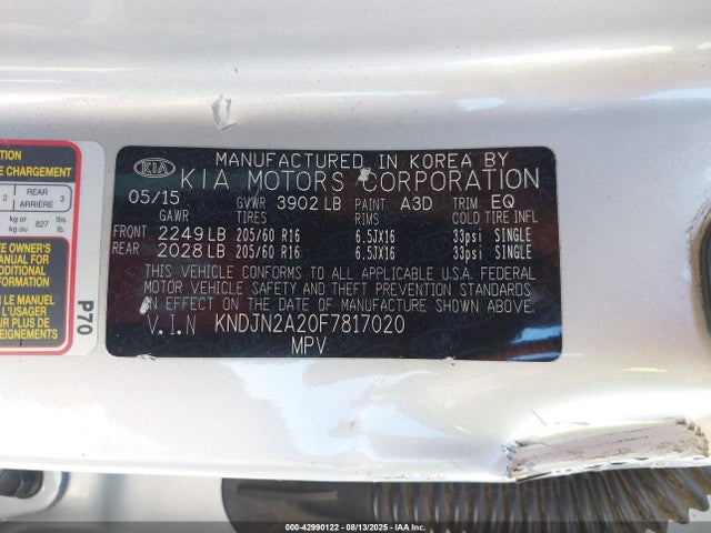 KIA dohc gdi gamma 2015 KNDJN2A20F7817020 Image 9