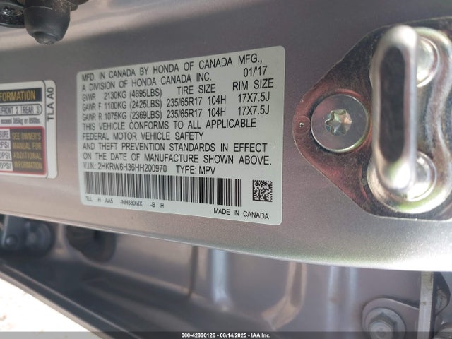 2HKRW6H36HH200970 Honda k24w9/k24v9
