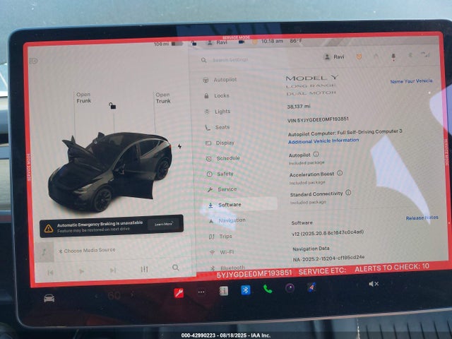 2021 TESLA MODEL Y 5YJYGDEE0MF193851 Photo 6