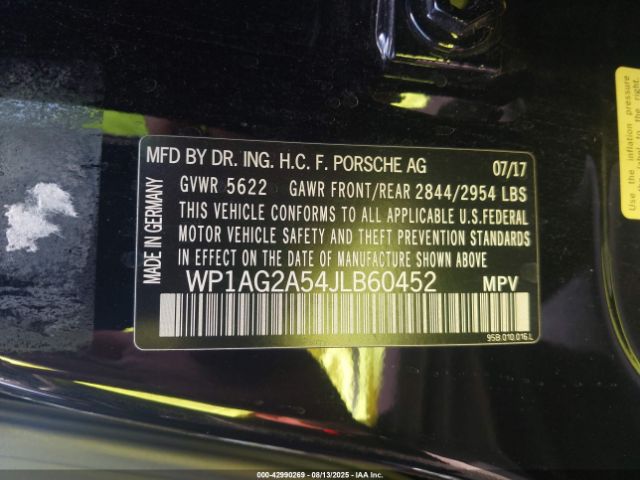 2018 PORSCHE MACAN WP1AG2A54JLB60452 Photo 8