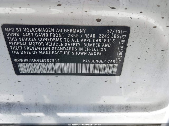 WVWRP7AN4EE507919 Volkswagen 2014