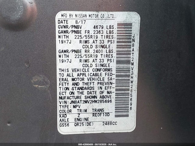 Nissan 2017 2017 JN8AT2MV2HW285696 Image 9