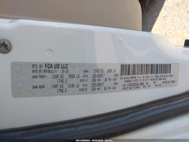 2C4RDGBG9GR139865 Dodge Grand Caravan