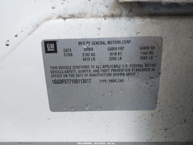 2009 CADILLAC CTS 1G6DF577190113617 Photo 8