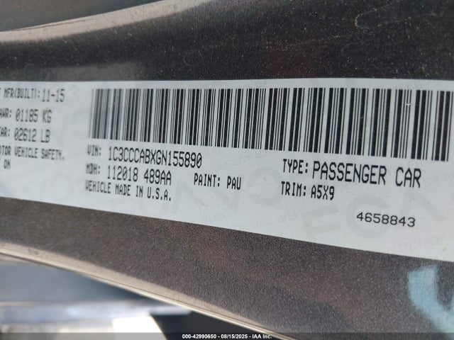 Chrysler 200 2016 1C3CCCABXGN155890 Image 9