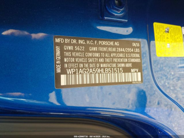 2017 PORSCHE MACAN WP1AG2A59HLB51515 Photo 8