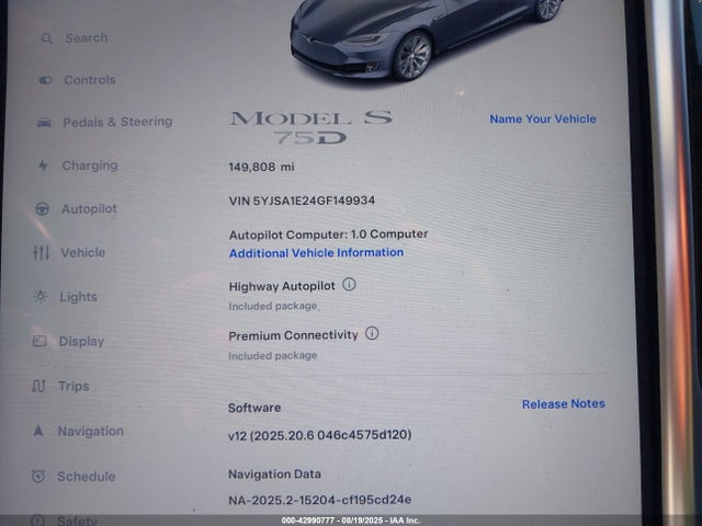 2016 TESLA MODEL S 5YJSA1E24GF149934 Photo 6