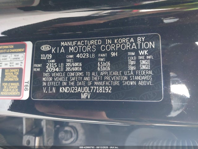 KNDJ23AU0L7718192 KIA mpi nu