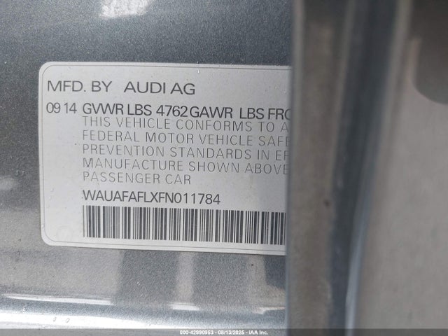 2015 AUDI A4 WAUAFAFLXFN011784 Photo 8