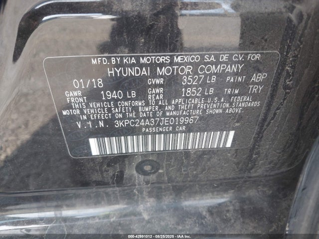 Hyundai Accent 2018 3KPC24A37JE019967 Image 9