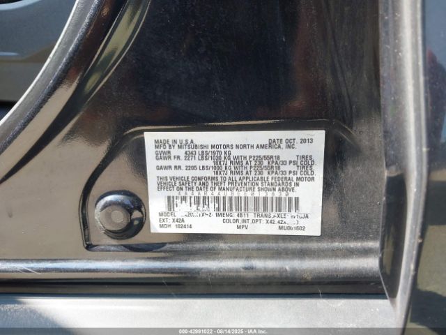 2014 MITSUBISHI OUTLANDER SPORT 4A4AR4AU8EE013830 Photo 8