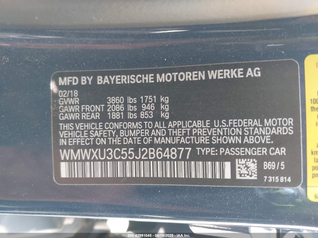 2018 MINI HARDTOP WMWXU3C55J2B64877 Photo 8