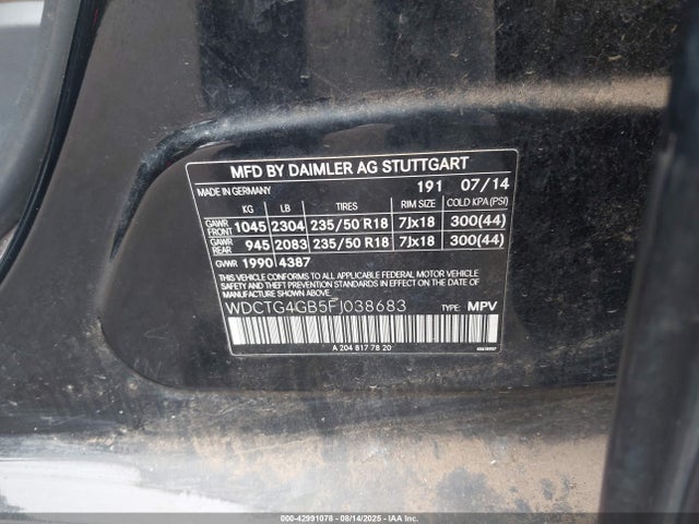 Mercedes-Benz GLA-Class 2015 WDCTG4GB5FJ038683 Image 9