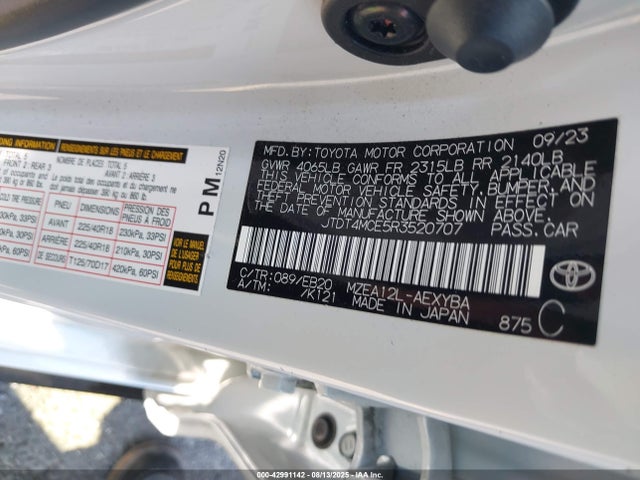 JTDT4MCE5R3520707 Toyota m20a-fks