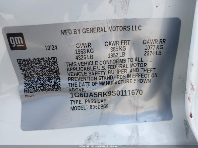 2025 CADILLAC CT4 1G6DA5RK9S0111670 Photo 8