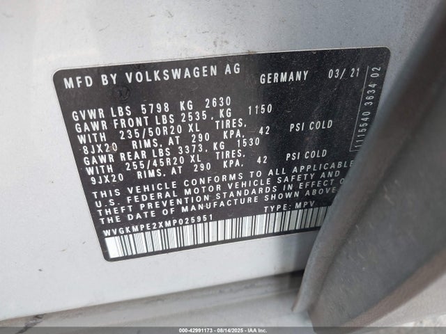 Volkswagen ID.4 2021 WVGKMPE2XMP025951 Image 9