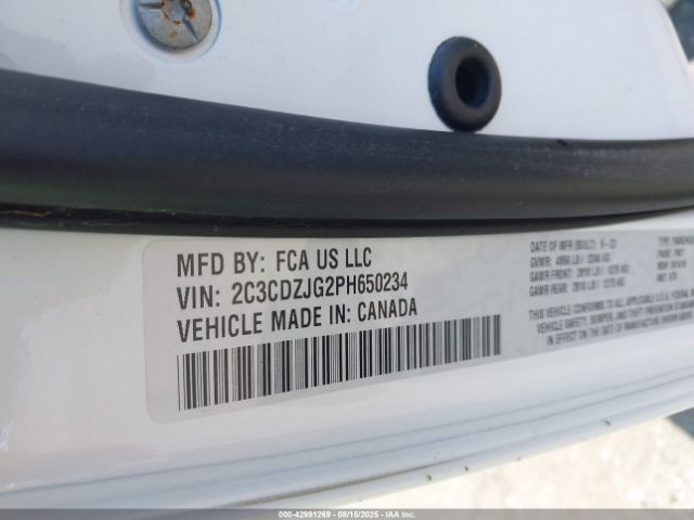 2023 DODGE CHALLENGER 2C3CDZJG2PH650234 Photo 8