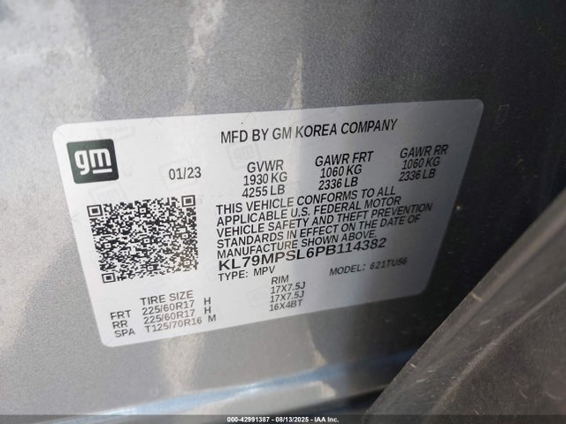 Chevrolet l3t 2023 KL79MPSL6PB114382 Image 9