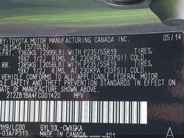 2015 LEXUS RX 450H 2T2ZB1BA4FC001420 Photo 8