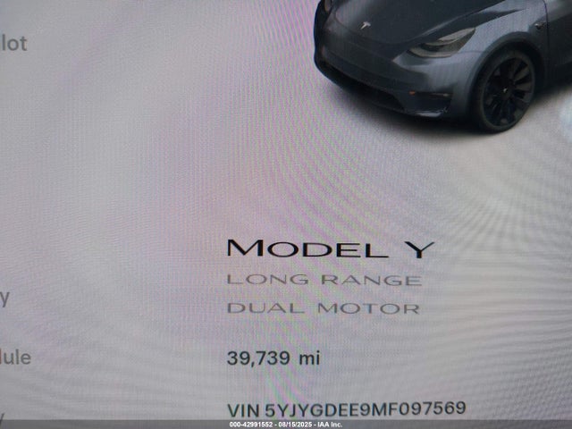 5YJYGDEE9MF097569 Tesla 2021
