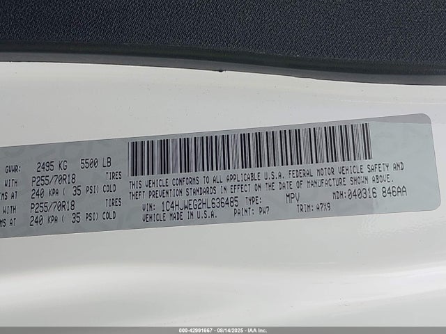 Jeep 2017 2017 1C4HJWEG2HL636485 Image 9