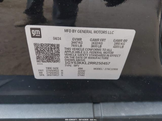 2024 CADILLAC ESCALADE ESV 1GYS3KKL2RR250457 Photo 8