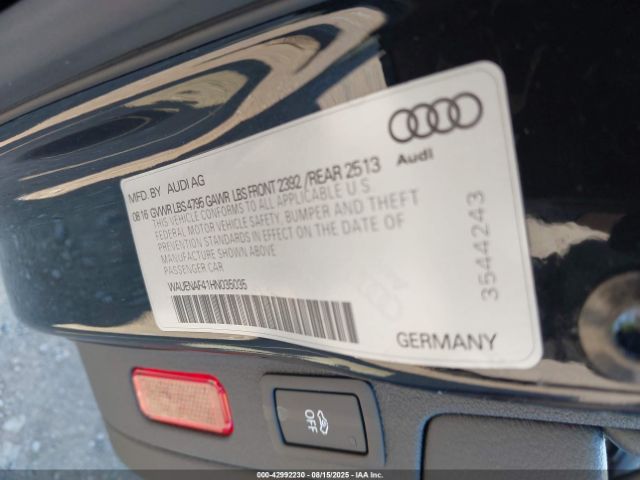 2017 AUDI A4 WAUENAF41HN035035 Photo 8