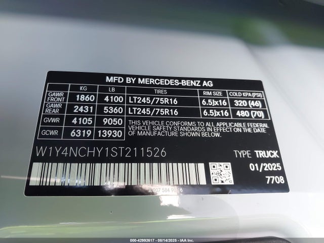 W1Y4NCHY1ST211526 Mercedes-Benz om654