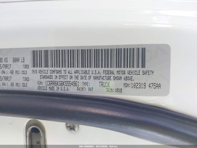 1C6RR6KG6KS554961 RAM 2019