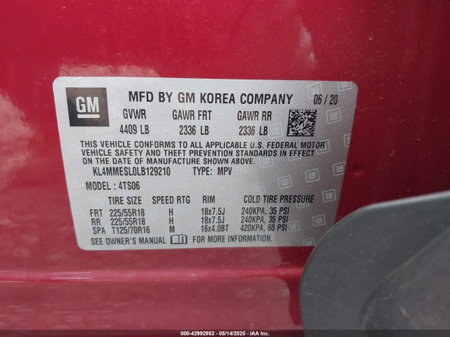 KL4MMESL0LB129210 Buick l3t - sidi, vvt, alum
