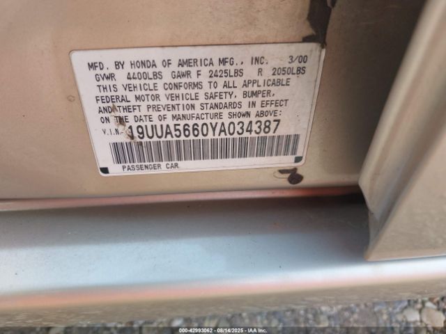 2000 ACURA TL 19UUA5660YA034387 Photo 8