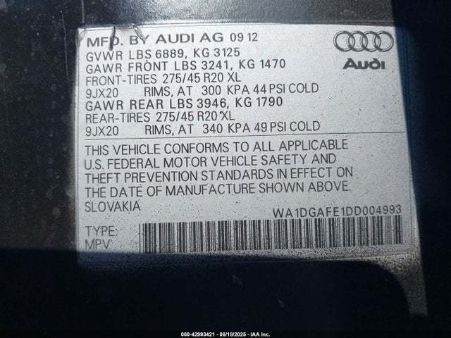 2013 AUDI Q7 WA1DGAFE1DD004993 Photo 8