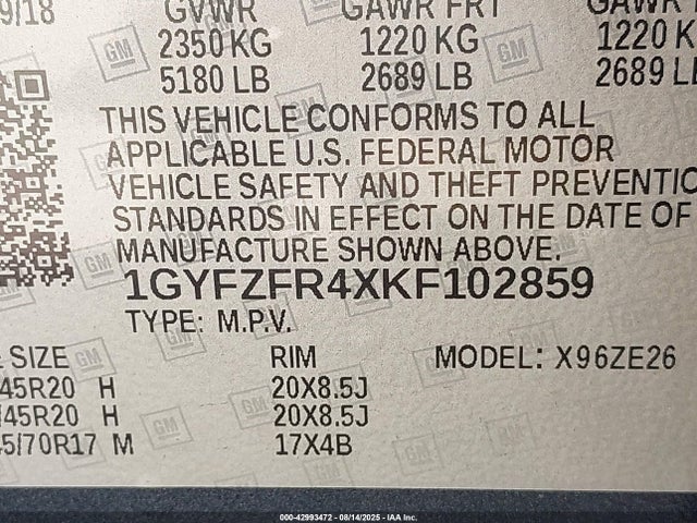 2019 CADILLAC XT4 1GYFZFR4XKF102859 Photo 8