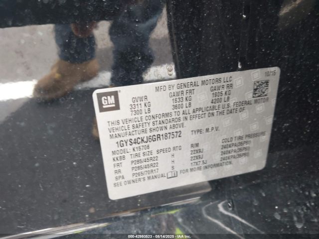 2016 CADILLAC ESCALADE 1GYS4CKJ6GR187572 Photo 8