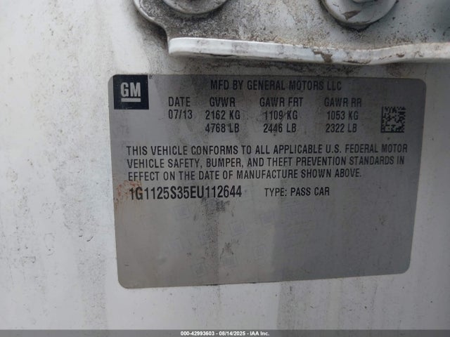 1G1125S35EU112644 Chevrolet lfx