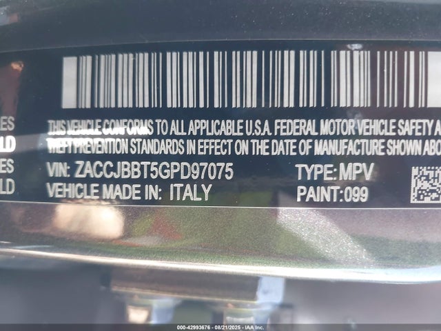 Jeep Renegade 2016 ZACCJBBT5GPD97075 Image 9
