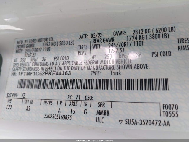Ford F-150 Xl 2023 1FTMF1C52PKE44363 Image 9