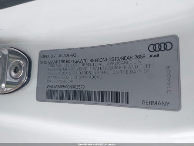 Audi A5 2016 WAUM2AFH0GN002579 Image 9