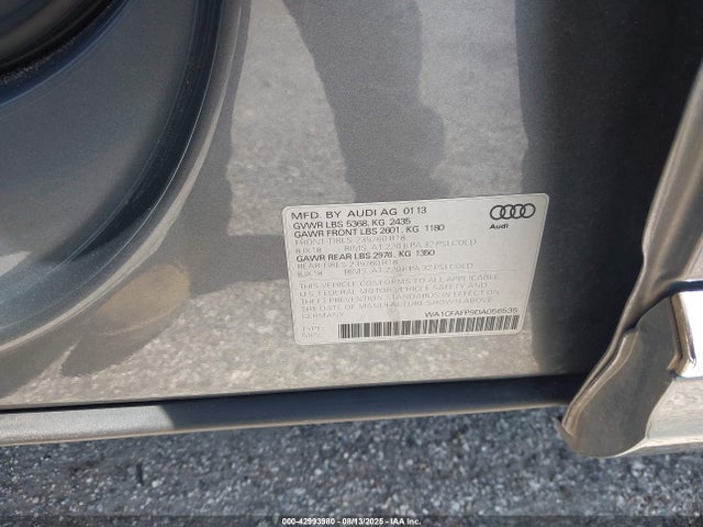 2013 AUDI Q5 WA1CFAFP9DA056535 Photo 8